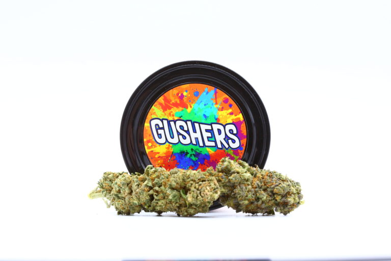 CBD Bluete Gushers Dose und Weed 768x512