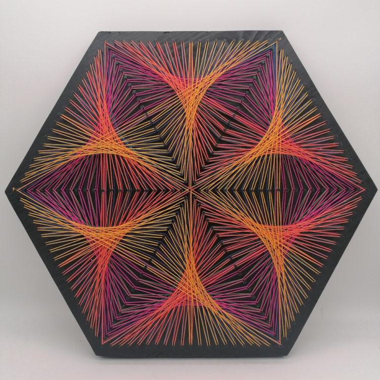 String Art Trippy Hexagon Green Times Shop 768x768