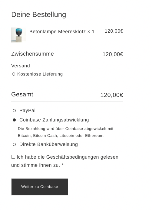 Klotzdesign akzeptiert Bitcoin