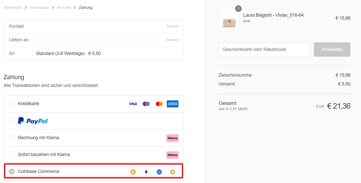 Immersale akzeptiert Bitcoin