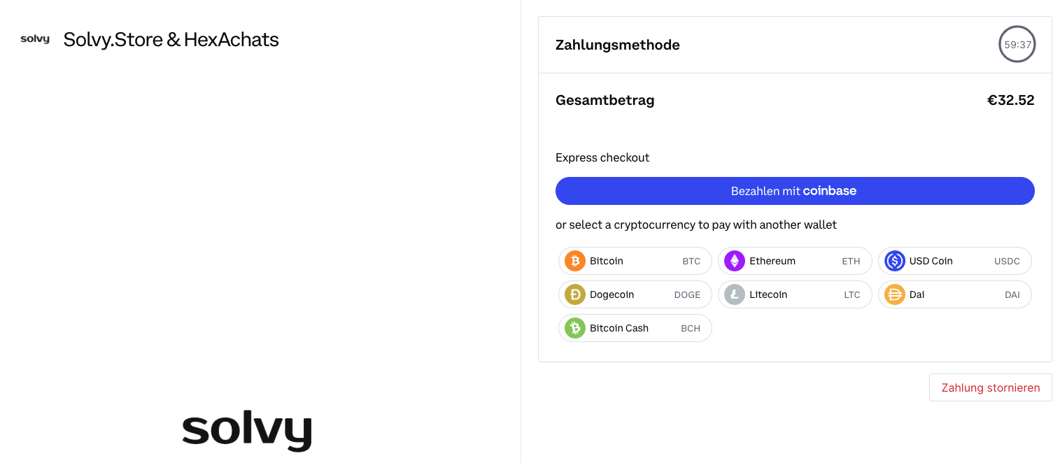 Solvystore akzeptiert bitcoin