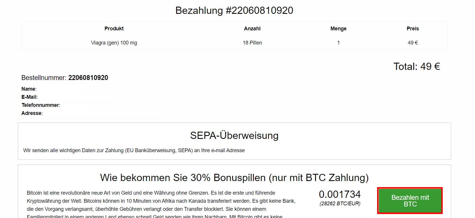 RoteCobra akzeptiert Bitcoin