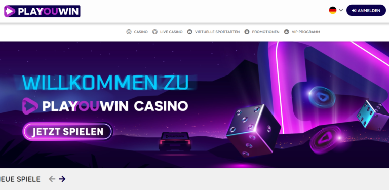 2022 09 05 09 07 21 PlaYouWin   Online casino   200 in welcome bonus   Sign up   Playouwin Casino O 768x375