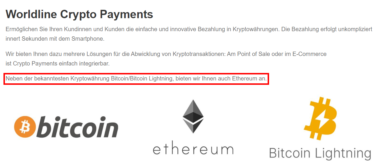 Worldline akzeptiert Bitcoin