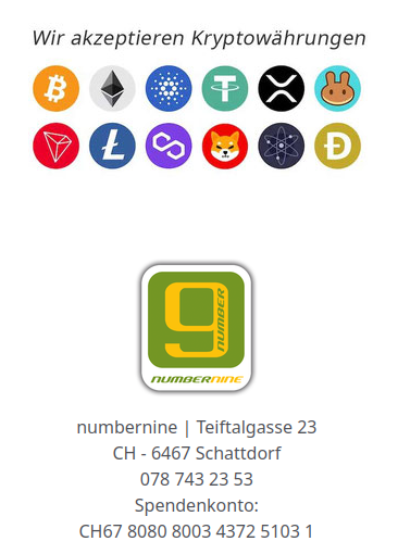 Cryptozahlungen bei numbernine