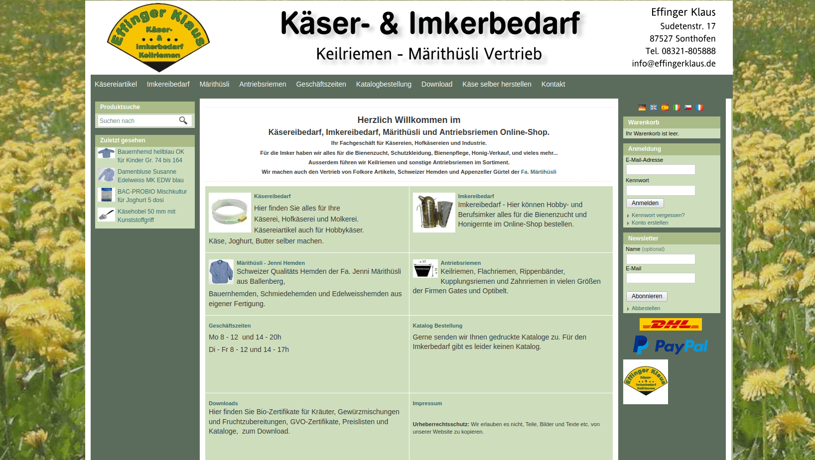 Effinger Klaus Käser- & Imkerbedarf